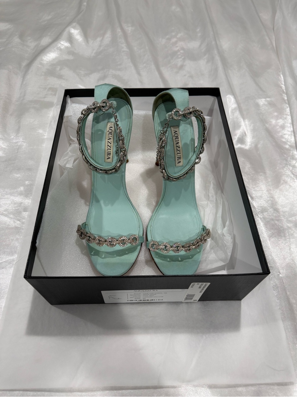 Aquazzura Cool Mint Love Link Sandal 105